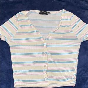 Colorful Stripe Crop Top